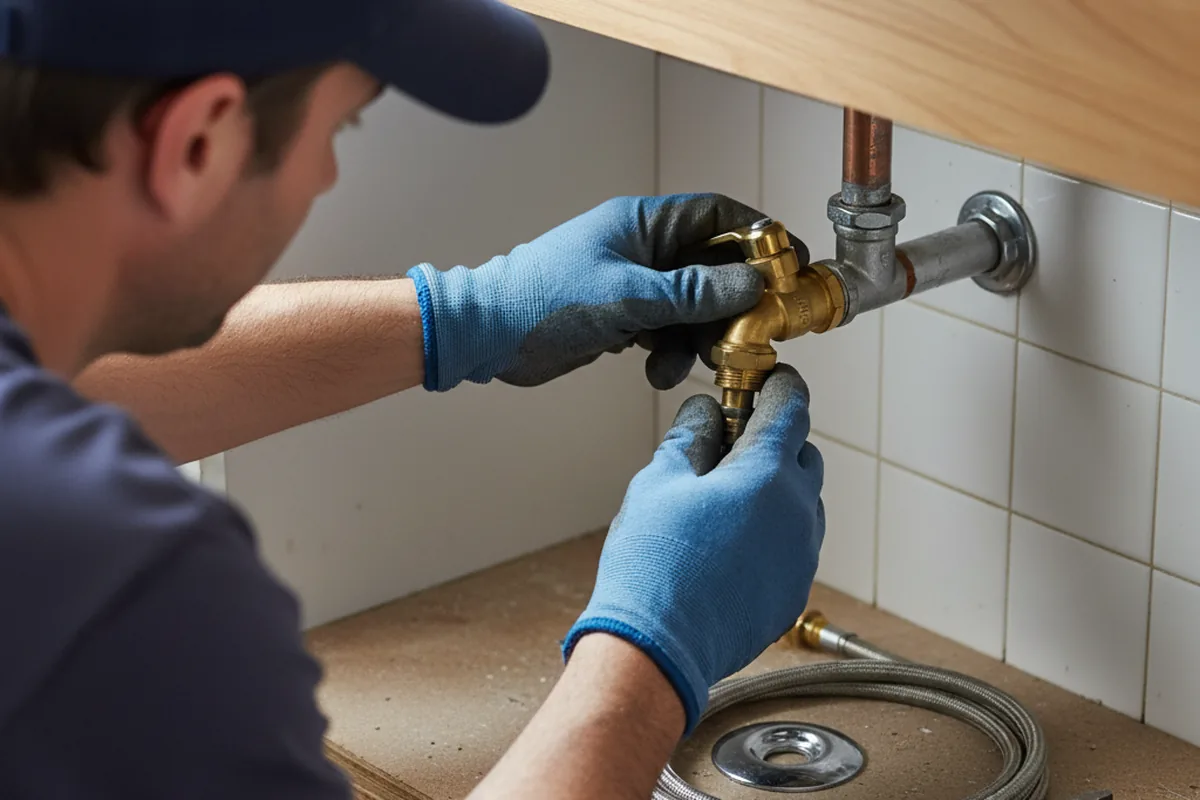 Shutoff valve and fitting work during Repiping in Ridgecrest